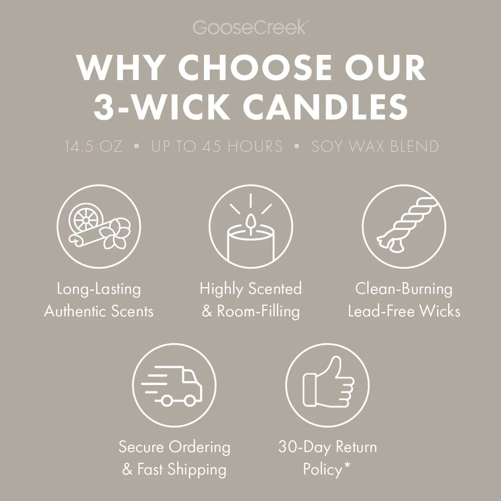 Odor Eliminating Teakwood 3-Wick Candle