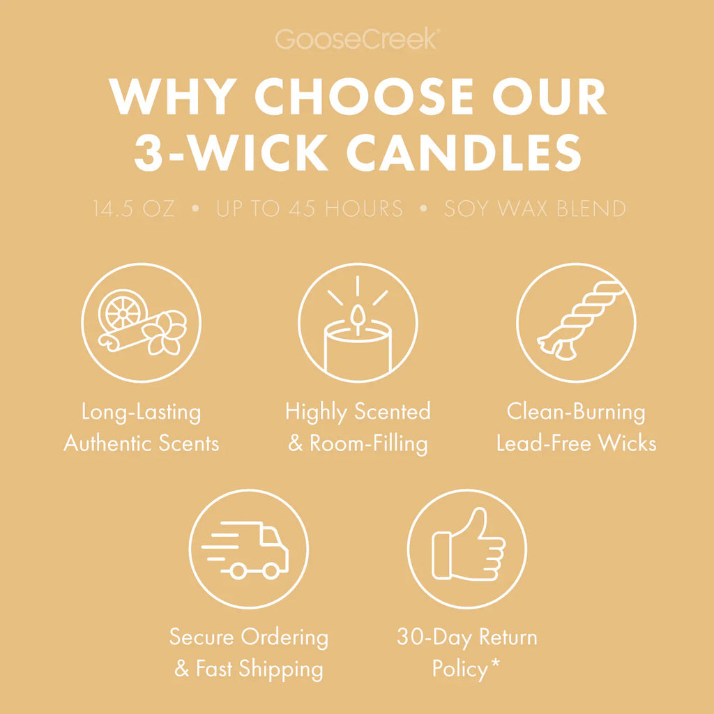 White Picket Honeysuckle 3-Wick Candle